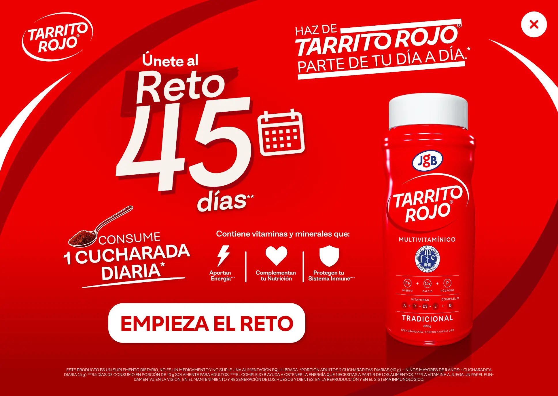 Promoción Tarrito Rojo